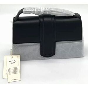 Kayla + Ava Women's Black Miranda Vegan Leather Crossbody/Shoulder Bag